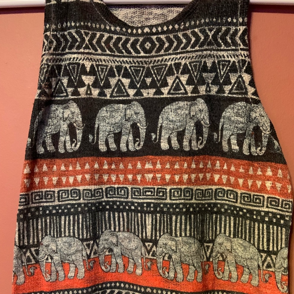 Ginger G Elephants Tank top Soft Large
